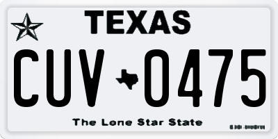 TX license plate CUV0475
