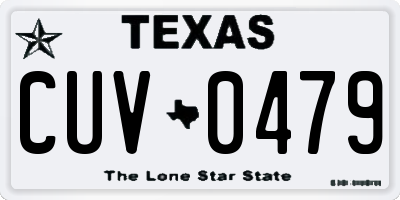 TX license plate CUV0479