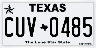 TX license plate CUV0485