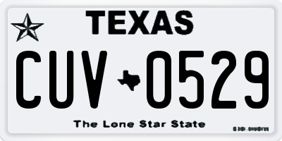 TX license plate CUV0529