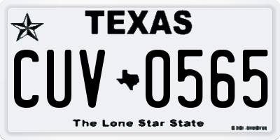 TX license plate CUV0565