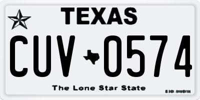 TX license plate CUV0574