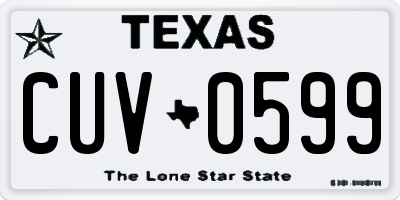 TX license plate CUV0599
