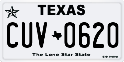 TX license plate CUV0620