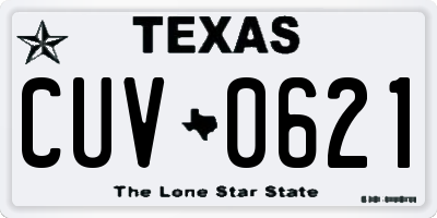 TX license plate CUV0621