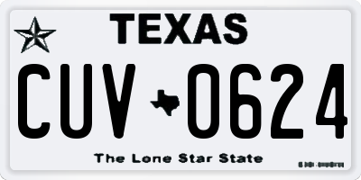 TX license plate CUV0624