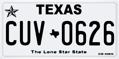 TX license plate CUV0626