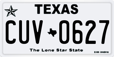 TX license plate CUV0627
