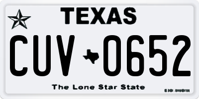 TX license plate CUV0652