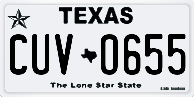 TX license plate CUV0655