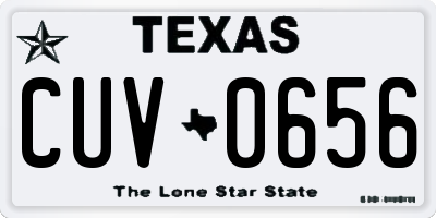 TX license plate CUV0656