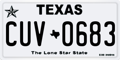 TX license plate CUV0683