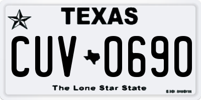 TX license plate CUV0690