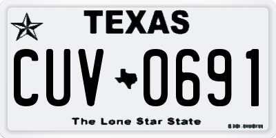 TX license plate CUV0691