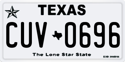 TX license plate CUV0696