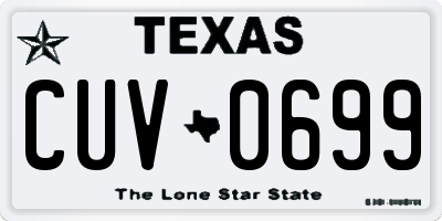 TX license plate CUV0699