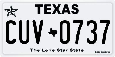 TX license plate CUV0737