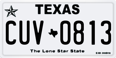 TX license plate CUV0813