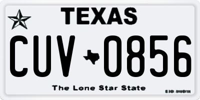 TX license plate CUV0856