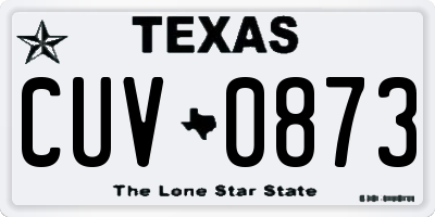 TX license plate CUV0873