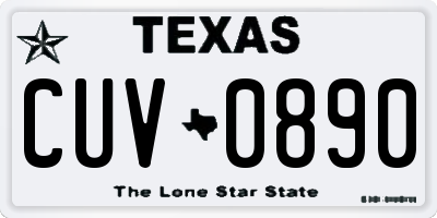 TX license plate CUV0890