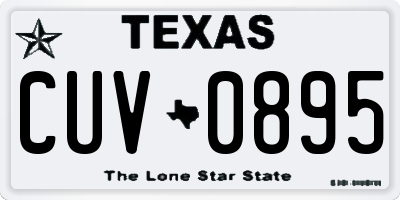 TX license plate CUV0895