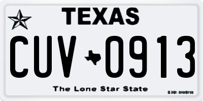 TX license plate CUV0913