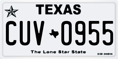 TX license plate CUV0955