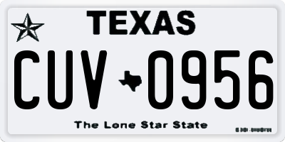 TX license plate CUV0956