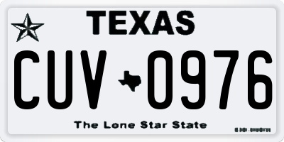 TX license plate CUV0976