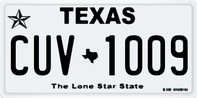 TX license plate CUV1009