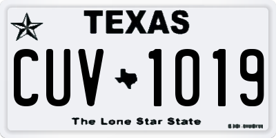 TX license plate CUV1019