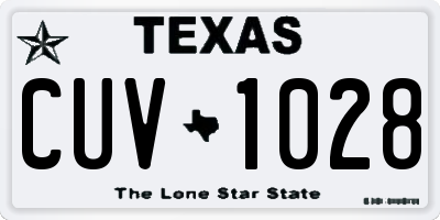 TX license plate CUV1028