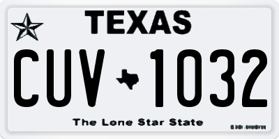 TX license plate CUV1032