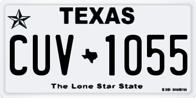 TX license plate CUV1055