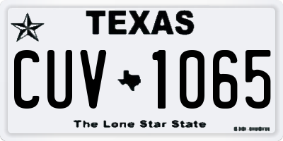 TX license plate CUV1065