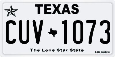 TX license plate CUV1073
