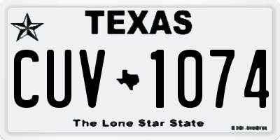 TX license plate CUV1074