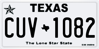 TX license plate CUV1082