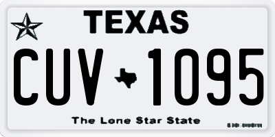 TX license plate CUV1095