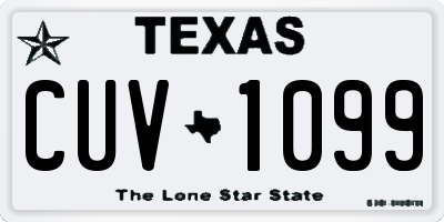 TX license plate CUV1099