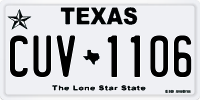 TX license plate CUV1106