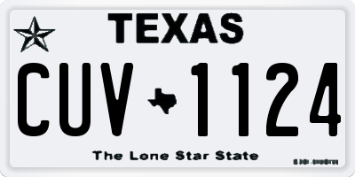 TX license plate CUV1124