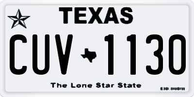 TX license plate CUV1130