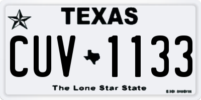 TX license plate CUV1133