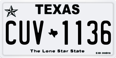 TX license plate CUV1136