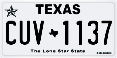 TX license plate CUV1137