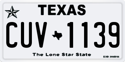 TX license plate CUV1139