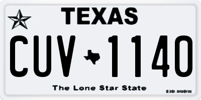 TX license plate CUV1140