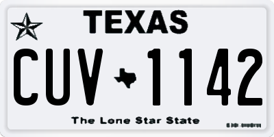 TX license plate CUV1142